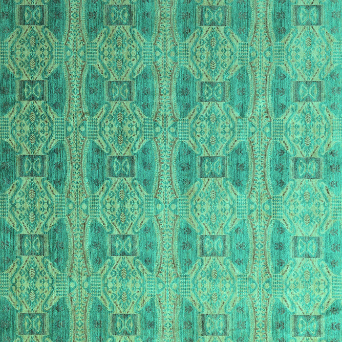 Square Oriental Turquoise Modern Rug, abs4142turq