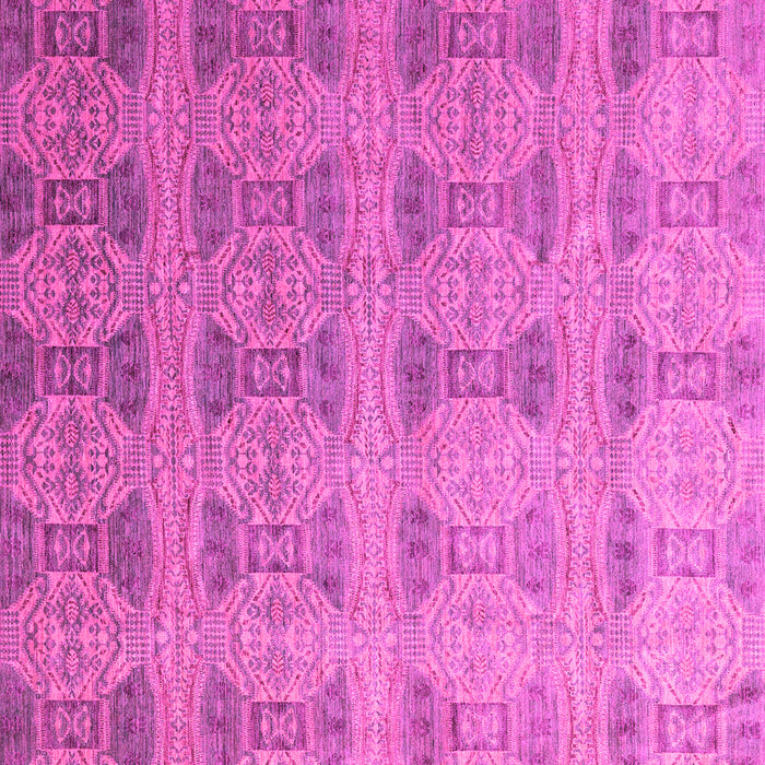 Square Machine Washable Oriental Pink Modern Rug, wshabs4142pnk