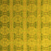 Square Oriental Yellow Modern Rug, abs4142yw