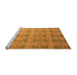 Sideview of Machine Washable Oriental Orange Modern Area Rugs, wshabs4142org