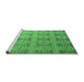 Sideview of Machine Washable Oriental Emerald Green Modern Area Rugs, wshabs4142emgrn