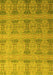 Machine Washable Oriental Yellow Modern Rug, wshabs4142yw