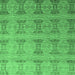 Square Machine Washable Oriental Emerald Green Modern Area Rugs, wshabs4142emgrn