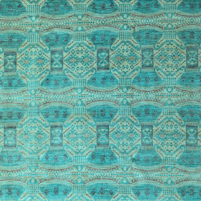 Machine Washable Oriental Light Blue Modern Rug, wshabs4142lblu