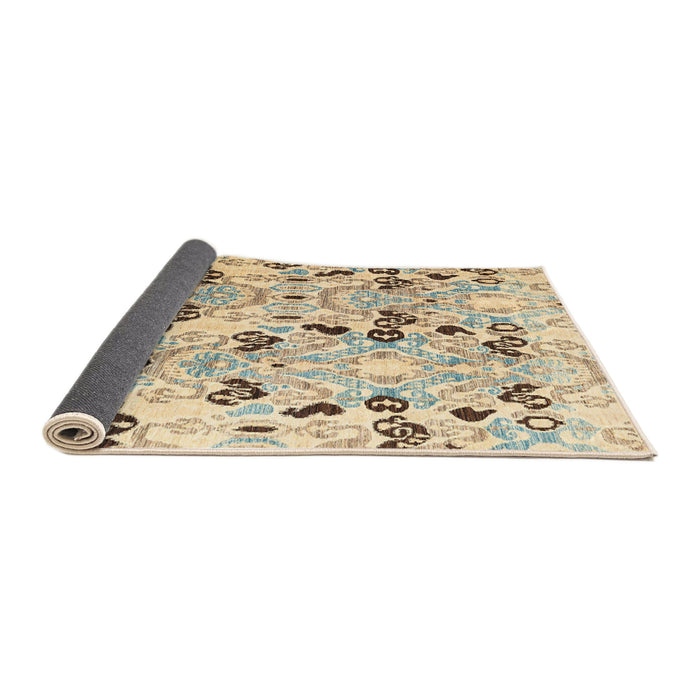 Sideview of Abstract Dark Almond Brown Oriental Rug, abs4143