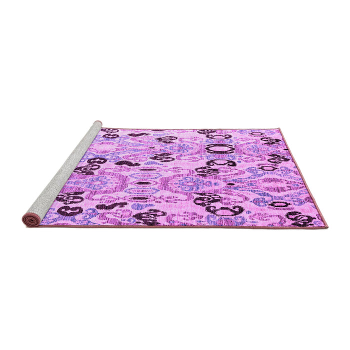 Sideview of Machine Washable Oriental Purple Modern Area Rugs, wshabs4143pur