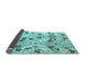 Sideview of Oriental Light Blue Modern Rug, abs4143lblu