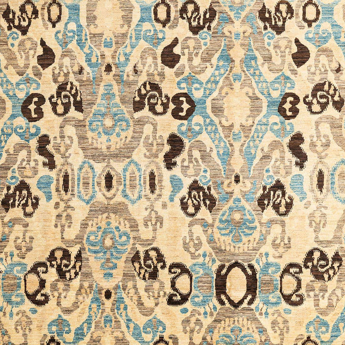 Abstract Dark Almond Brown Oriental Rug, abs4143