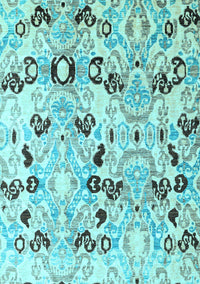 Oriental Light Blue Modern Rug, abs4143lblu