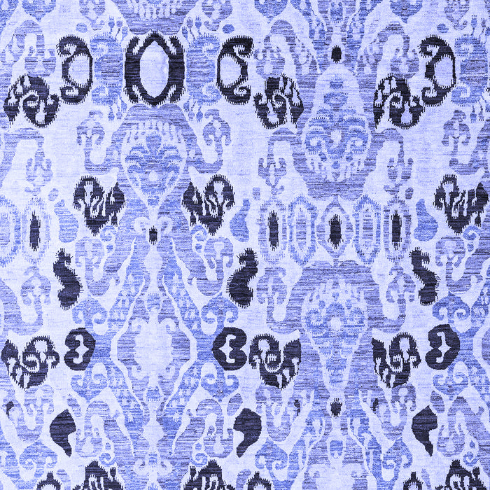 Machine Washable Oriental Blue Modern Rug, wshabs4143blu