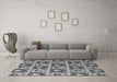 Machine Washable Oriental Gray Modern Rug in a Living Room,, wshabs4144gry