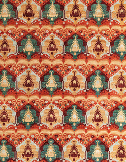 Abstract Metallic Gold Oriental Rug, abs4144