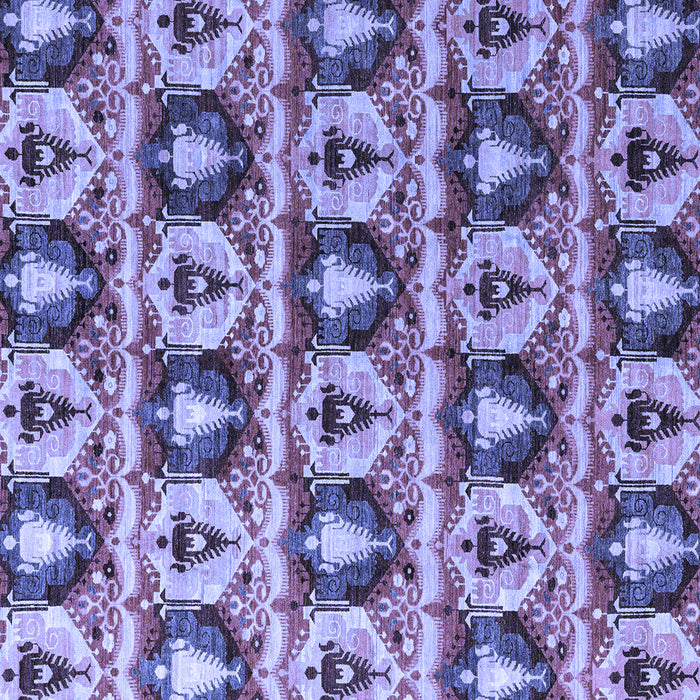 Square Machine Washable Oriental Blue Modern Rug, wshabs4144blu