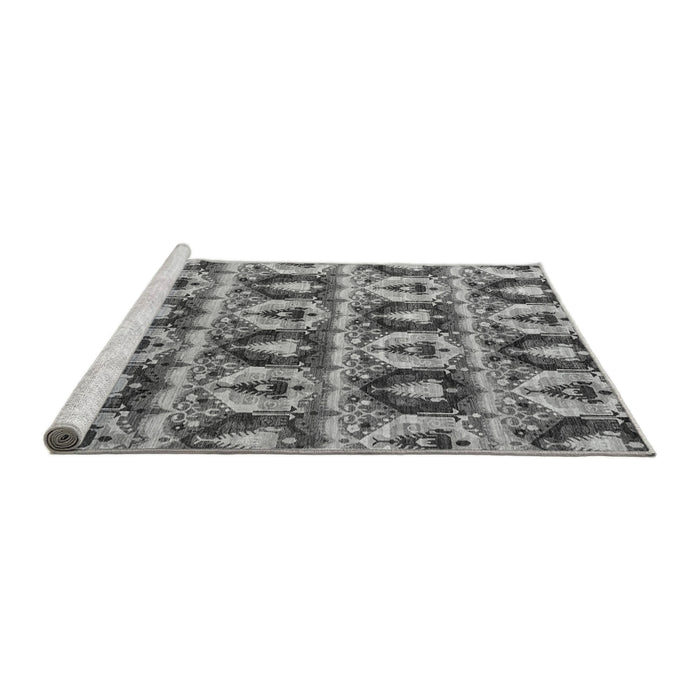 Sideview of Machine Washable Oriental Gray Modern Rug, wshabs4144gry