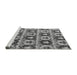 Sideview of Machine Washable Oriental Gray Modern Rug, wshabs4144gry