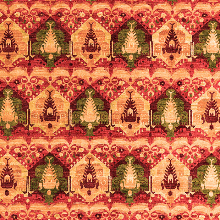 Machine Washable Oriental Orange Modern Area Rugs, wshabs4144org