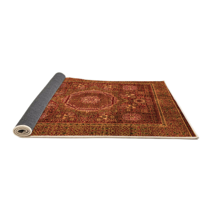 Sideview of Oriental Orange Modern Rug, abs4145org