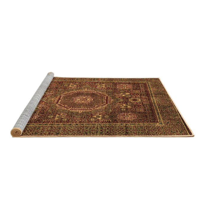 Sideview of Machine Washable Oriental Brown Modern Rug, wshabs4145brn