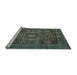 Sideview of Machine Washable Oriental Light Blue Modern Rug, wshabs4145lblu