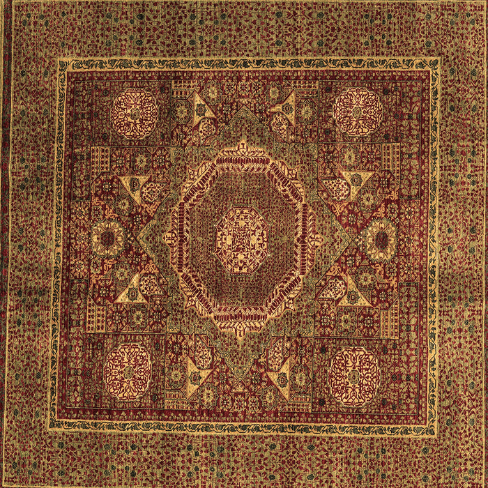 Square Oriental Brown Modern Rug, abs4145brn