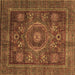 Square Oriental Brown Modern Rug, abs4145brn