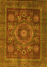 Oriental Yellow Modern Rug, abs4145yw