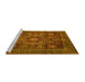 Sideview of Machine Washable Oriental Yellow Modern Rug, wshabs4145yw