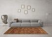 Machine Washable Oriental Brown Modern Rug in a Living Room,, wshabs4145brn