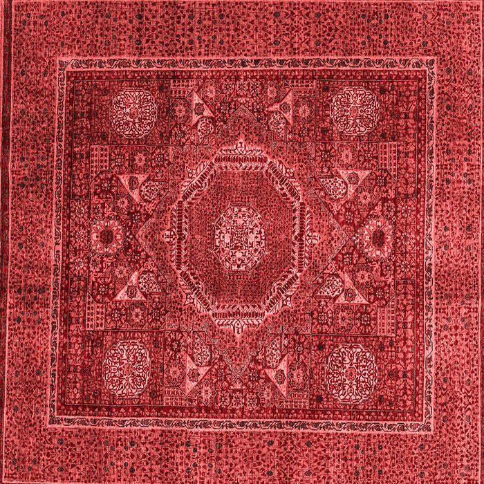Machine Washable Oriental Red Modern Rug, wshabs4145red