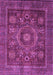 Machine Washable Oriental Purple Modern Area Rugs, wshabs4145pur