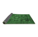 Sideview of Oriental Emerald Green Modern Rug, abs4145emgrn