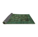 Sideview of Oriental Turquoise Modern Rug, abs4145turq