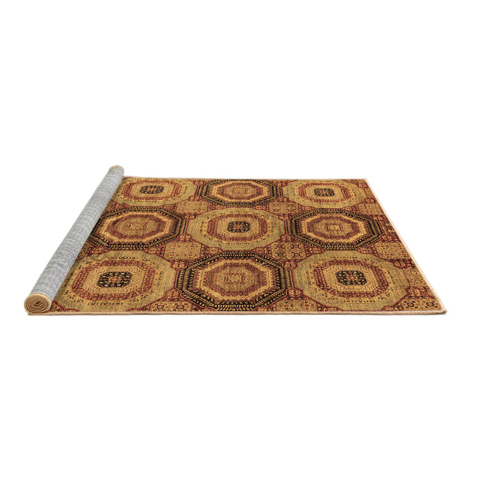 Sideview of Machine Washable Oriental Brown Modern Rug, wshabs4146brn