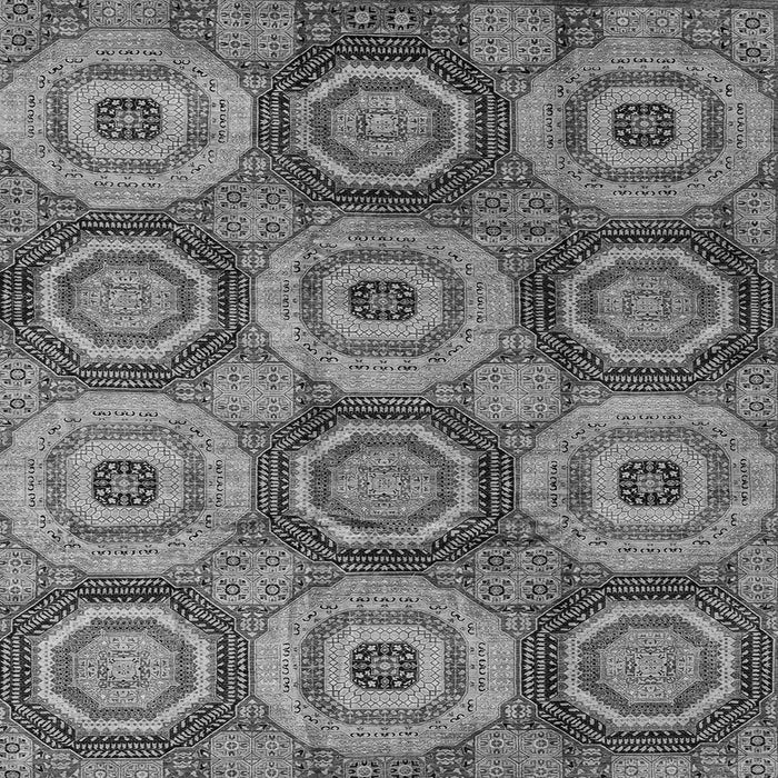 Square Machine Washable Oriental Gray Modern Rug, wshabs4146gry