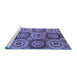 Sideview of Machine Washable Oriental Blue Modern Rug, wshabs4146blu