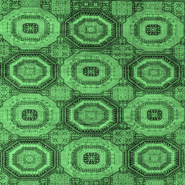 Square Oriental Emerald Green Modern Rug, abs4146emgrn