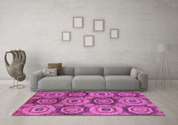 Machine Washable Oriental Purple Modern Rug, wshabs4146pur