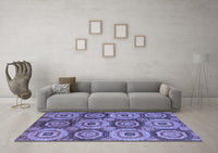 Machine Washable Oriental Blue Modern Rug, wshabs4146blu