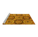 Sideview of Machine Washable Oriental Yellow Modern Rug, wshabs4146yw