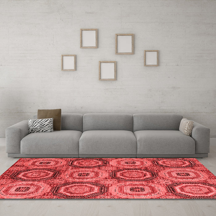 Modern Red Washable Rugs
