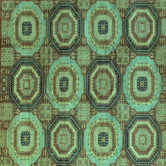 Square Oriental Turquoise Modern Rug, abs4146turq