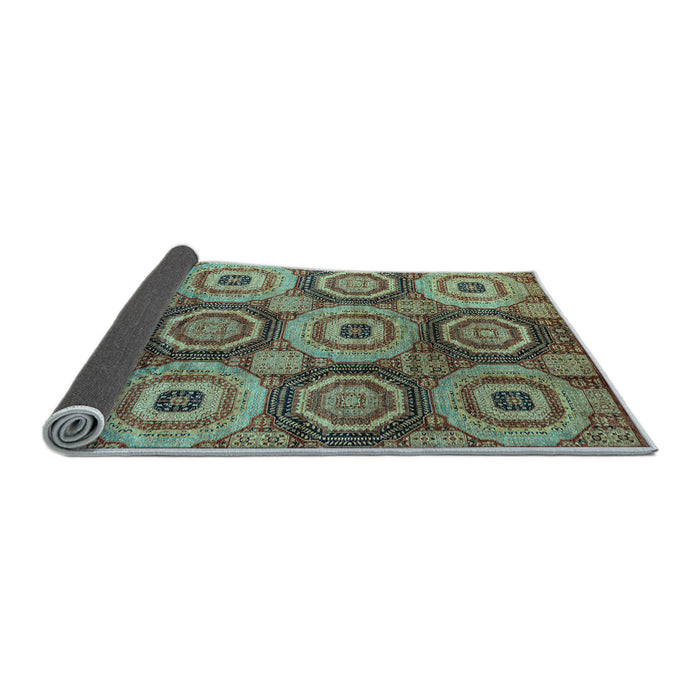Sideview of Oriental Light Blue Modern Rug, abs4146lblu