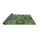 Sideview of Oriental Turquoise Modern Rug, abs4146turq