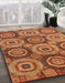 Machine Washable Abstract Tomato Red Rug in a Family Room, wshabs4146