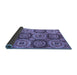 Sideview of Oriental Blue Modern Rug, abs4146blu