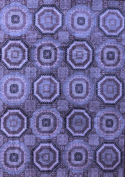 Abstract Blue Modern Rug, abs4147blu