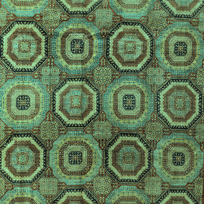 Machine Washable Abstract Turquoise Modern Area Rugs, wshabs4147turq