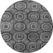 Round Machine Washable Abstract Gray Modern Rug, wshabs4147gry