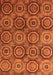 Machine Washable Abstract Orange Modern Area Rugs, wshabs4147org