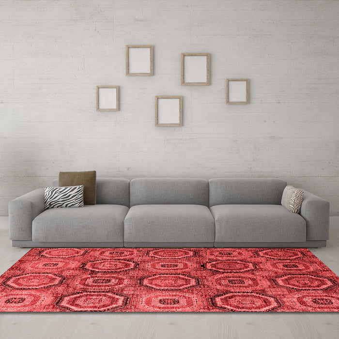 Modern Red Washable Rugs